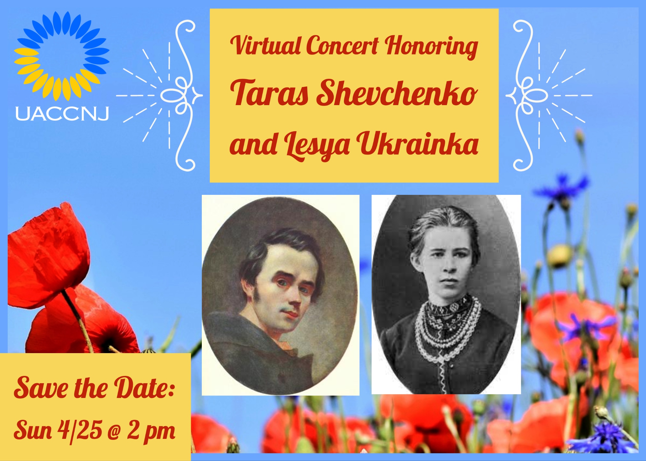 Virtual Concert Honoring Taras Shevchenko and Lesya Ukrainka