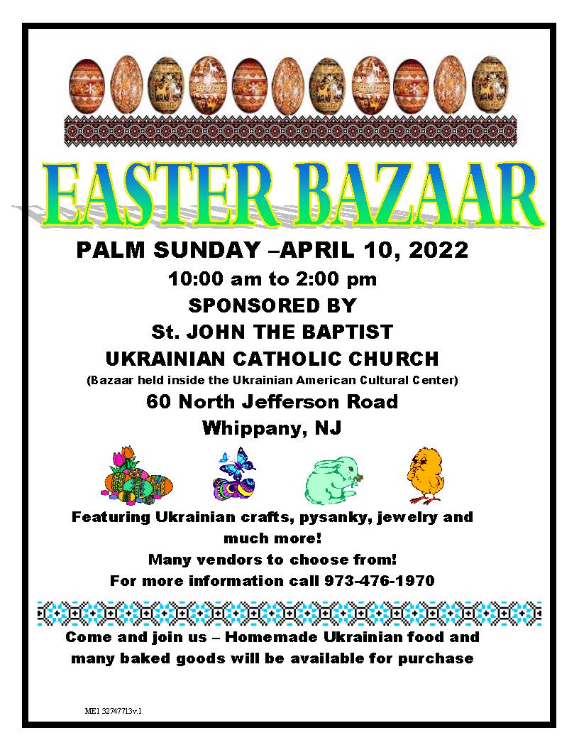 Easter Bazaar Flyer 2022 Easter Bazaar Flyer 2022
