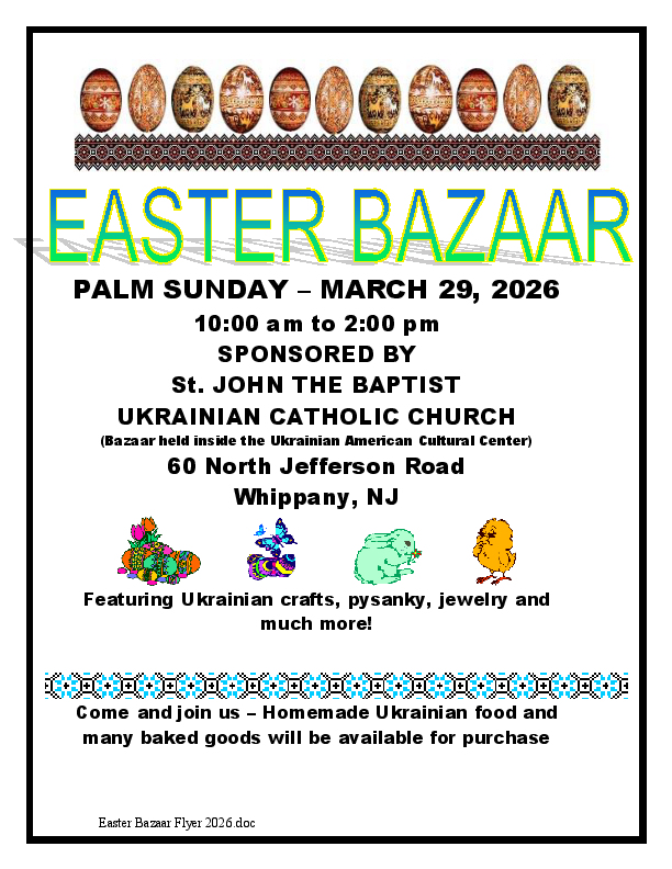Easter Bazaar Flyer 2026 Easter Bazaar Flyer 2026